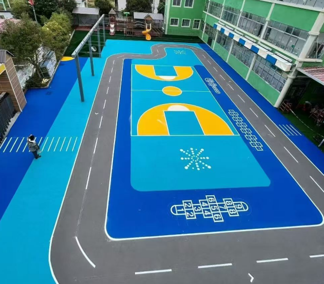 杭州市足球场人造草坪混合型塑胶跑道 - 厂家